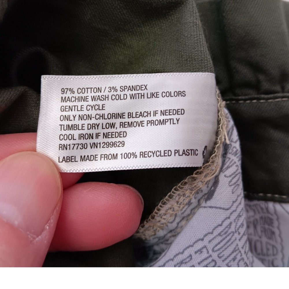 Wild Fable Olive Green Paperbag Waist Tapered Pants with D-Ring Belt Size 10 - Picture 12 of 13